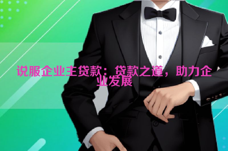 说服企业主贷款：贷款之道，助力企业发展