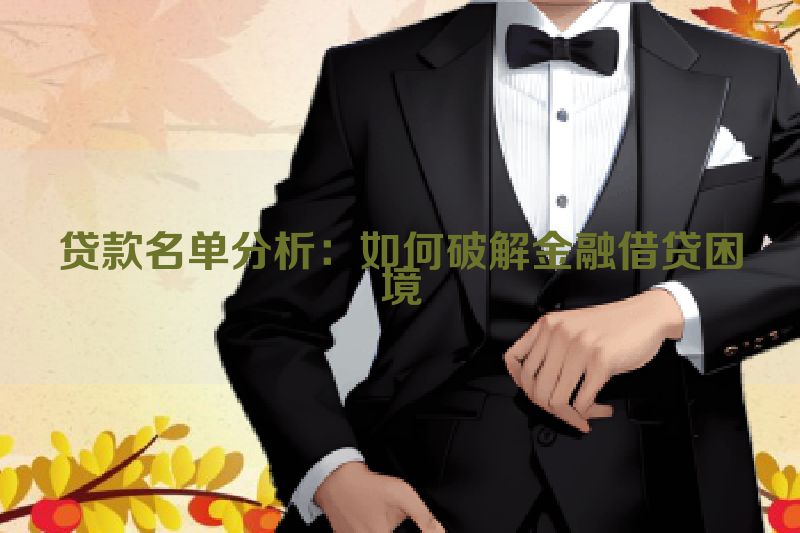 贷款名单分析：如何破解金融借贷困境