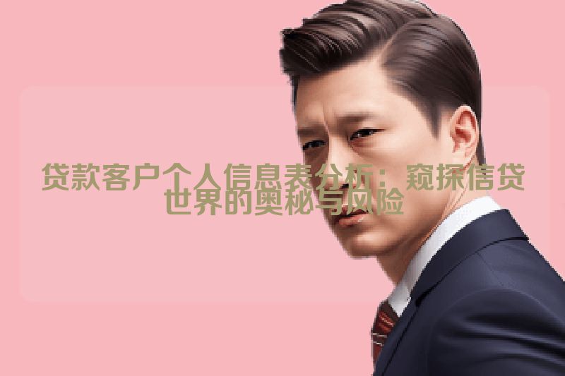 贷款客户个人信息表分析：窥探信贷世界的奥秘与风险