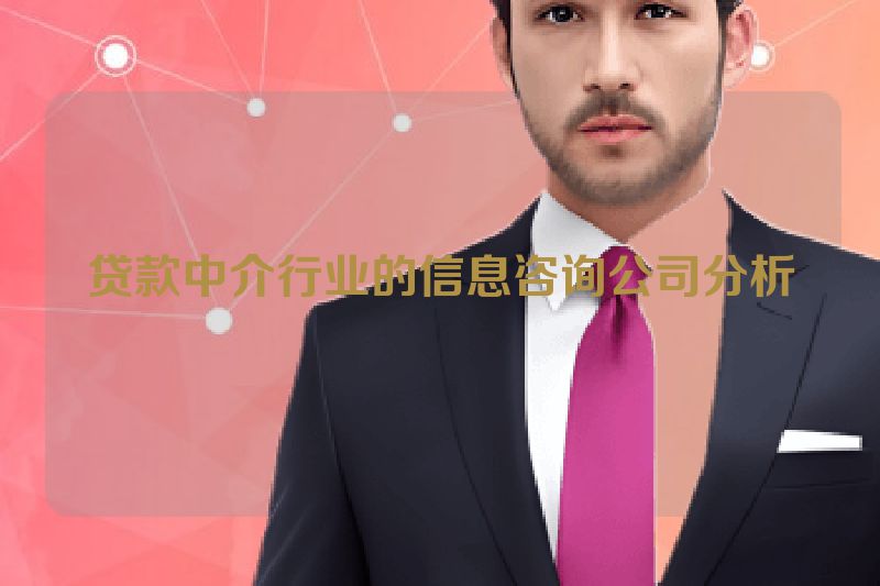 贷款中介行业的信息咨询公司分析