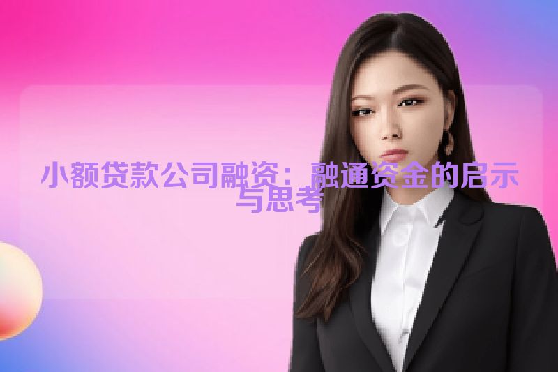 小额贷款公司融资：融通资金的启示与思考
