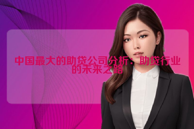 中国最大的助贷公司分析：助贷行业的未来之路