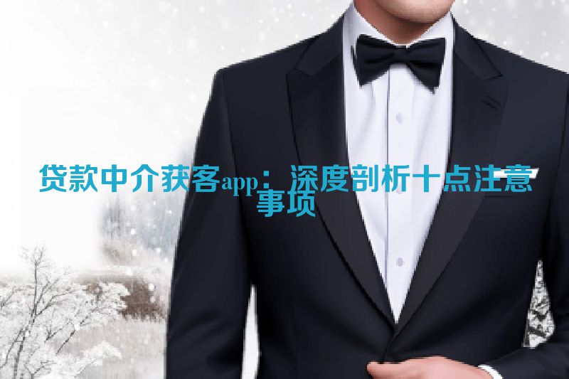 贷款中介获客app：深度剖析十点注意事项