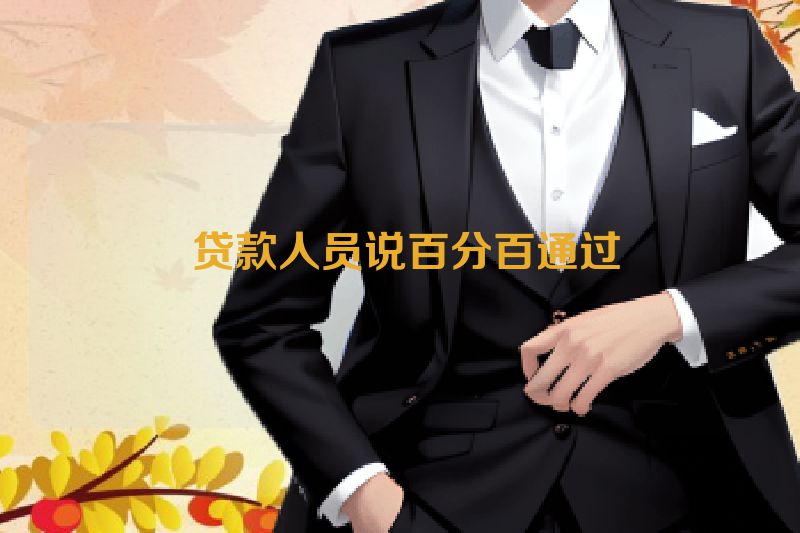  贷款人员说百分百通过
