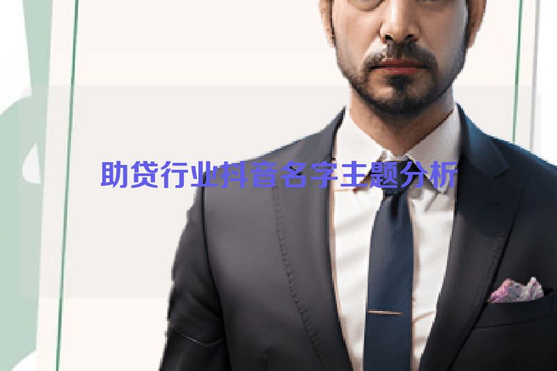助贷行业抖音名字主题分析