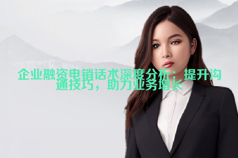 企业融资电销话术深度分析：提升沟通技巧，助力业务增长