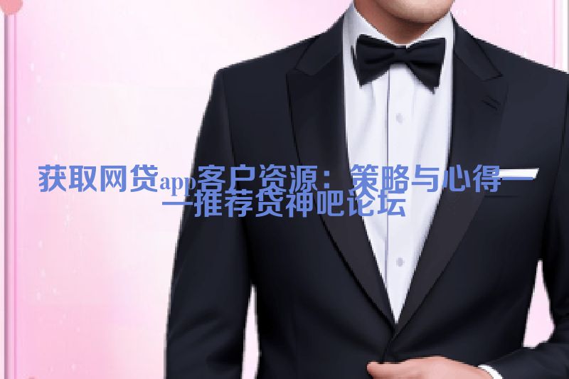 获取网贷app客户资源：策略与心得——推荐贷神吧论坛