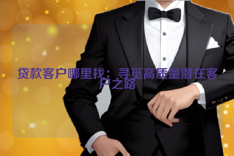 贷款客户哪里找：寻觅高质量潜在客户之路