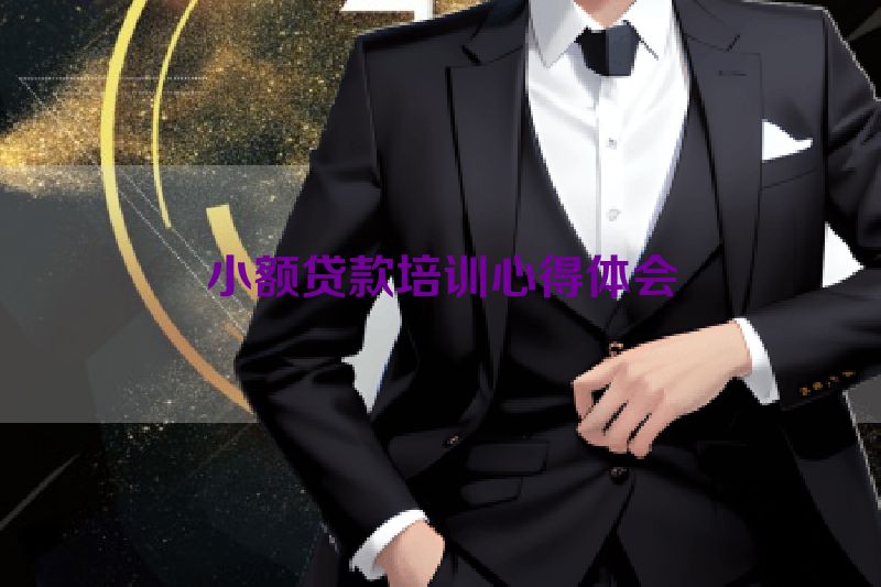 小额贷款培训心得体会