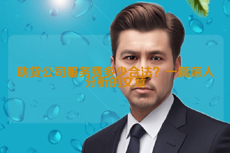 助贷公司服务费多少合法？一篇深入分析的文章