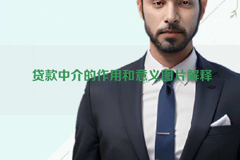  贷款中介的作用和意义图片解释