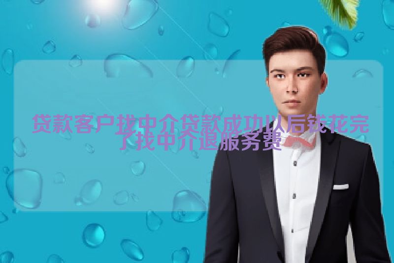  贷款客户找中介贷款成功以后钱花完了找中介退服务费