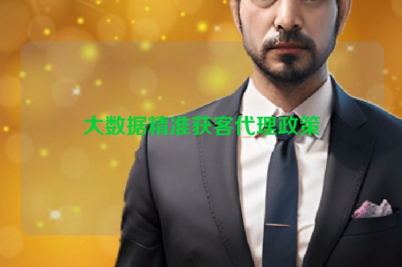 大数据精准获客代理政策