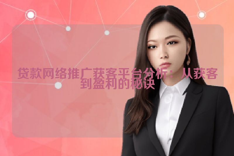 贷款网络推广获客平台分析：从获客到盈利的秘诀