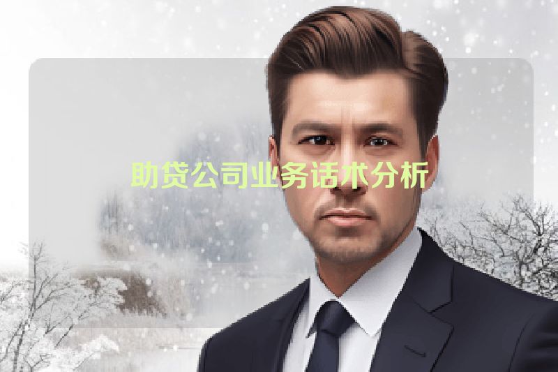 助贷公司业务话术分析