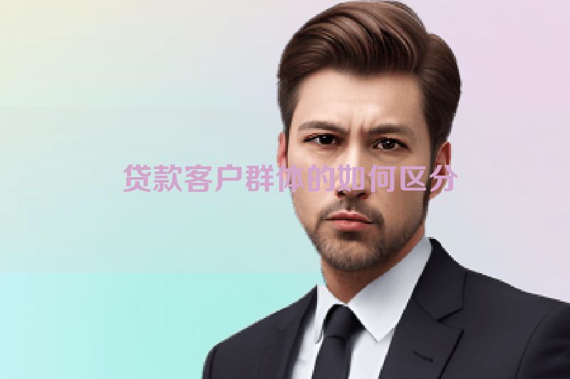  贷款客户群体的如何区分