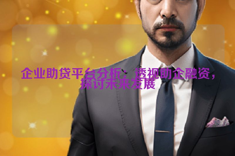 企业助贷平台分析：透视助企融资，探讨未来发展