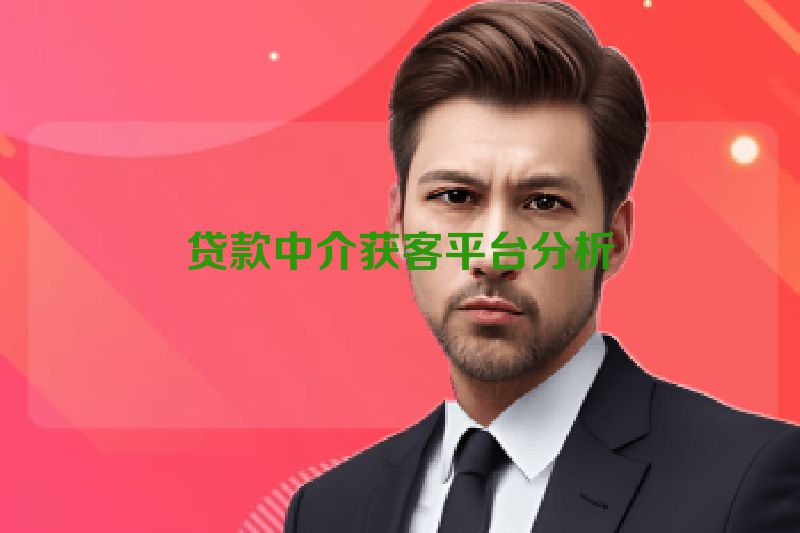 贷款中介获客平台分析