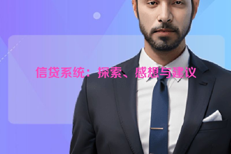 信贷系统：探索、感想与建议