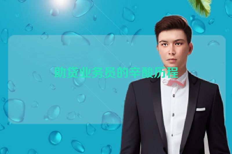 助贷业务员的辛酸历程