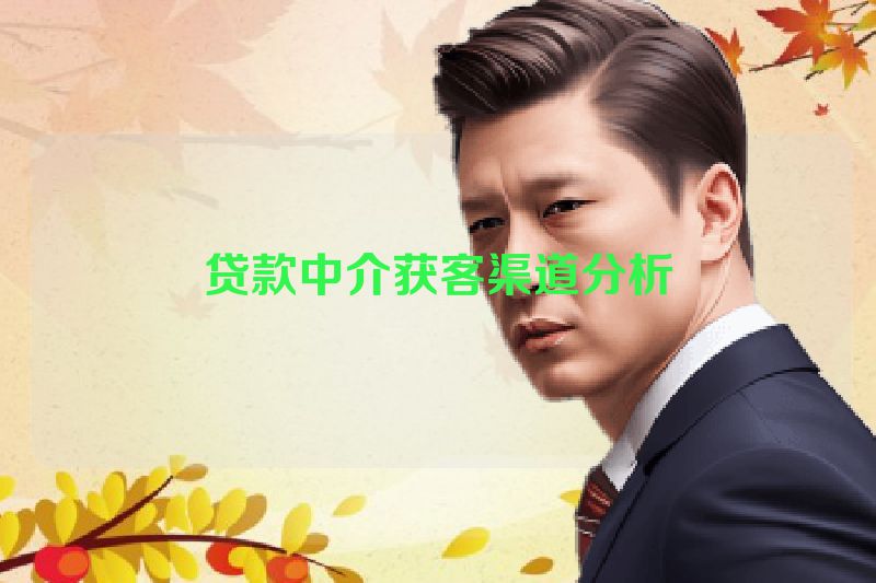 贷款中介获客渠道分析