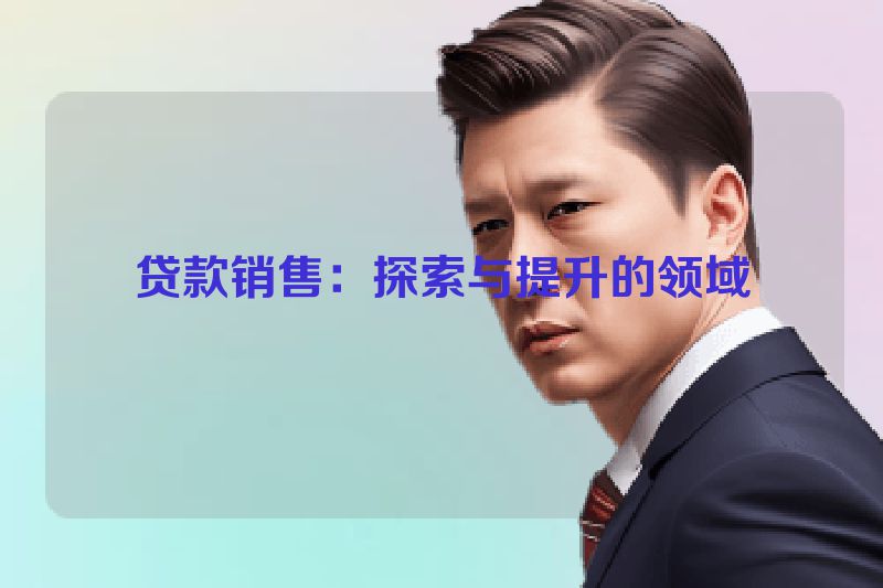 贷款销售：探索与提升的领域